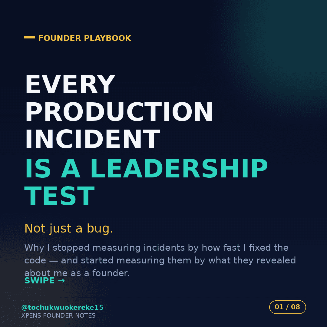 Why I Treat Every Production Incident As A Leadership Test, Not Just A Bug